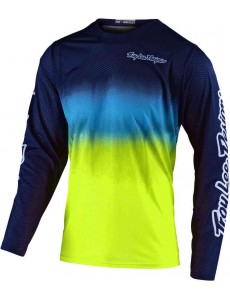 CAMISOLA TROY LEE DESIGNS 2021 GP AIR STAIN'D - NAVY / AMARELO